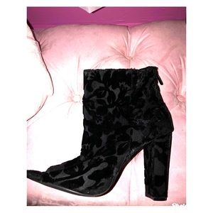 Black Open Toed Booties